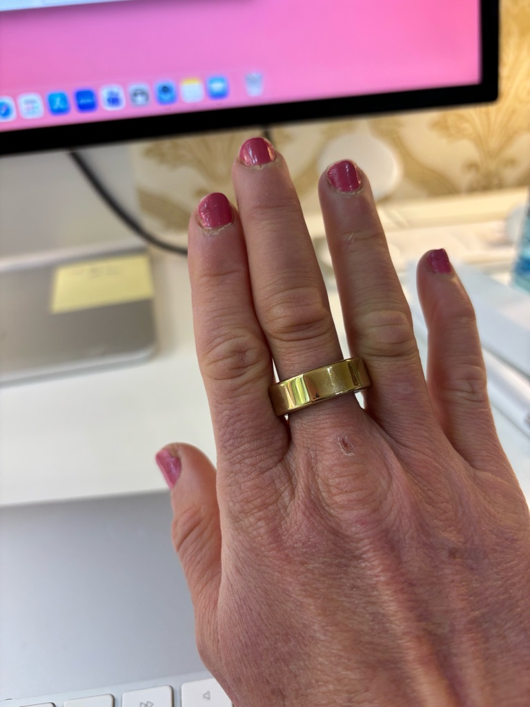 Oura Heritage Gen 3 Ring Polished Gold Wide Band Ring